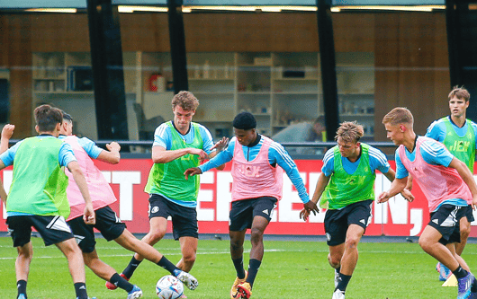 Mats Wieffer, Guus Baars, Feyenoord, Training
