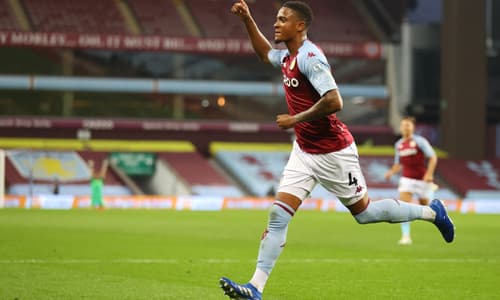 Aston Villa boss Dean Smith laughs at speculation surrounding Liverpool target Konsa