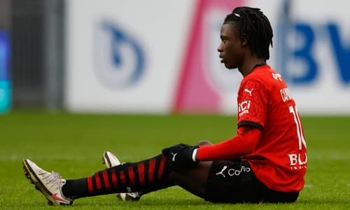 Man Utd and PSG target Eduardo Camavinga playing for Rennes in Ligue 1