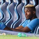 Victor Osimhen reacts to Napoli's Serie A defeat to Bologna, 2023/24