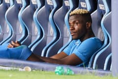 Victor Osimhen reacts to Napoli's Serie A defeat to Bologna, 2023/24