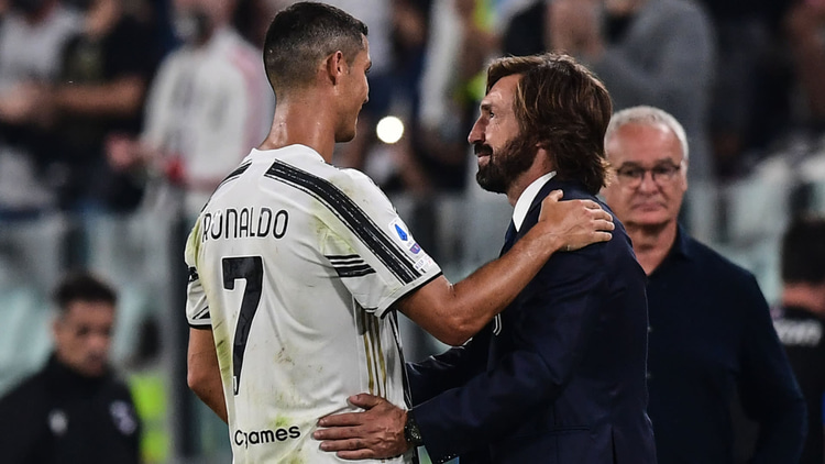 Andrea Pirlo with Ronaldo at Juventus