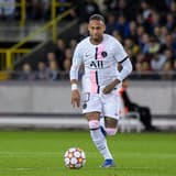 Neymar in action for PSG against Club Brugge
