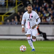 Neymar in action for PSG against Club Brugge