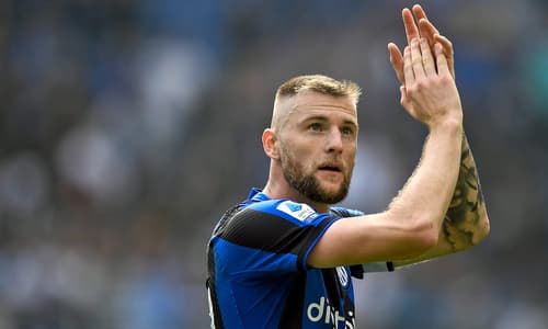 Milan Skriniar in action for Inter Milan.