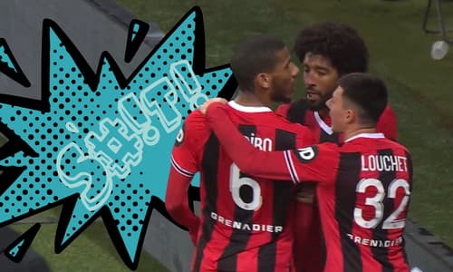 Nice defender Jean-Clair Todibo in a clash with fans