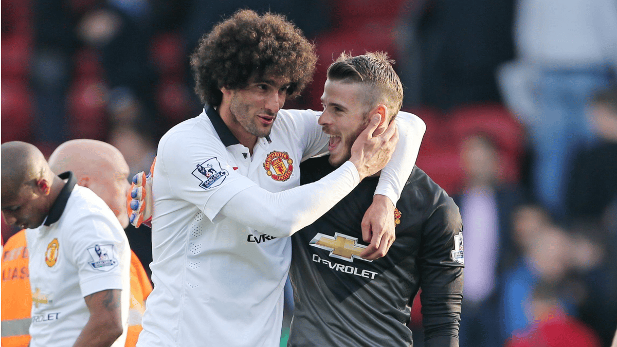 Marouane Fellaini David de Gea Manchester United