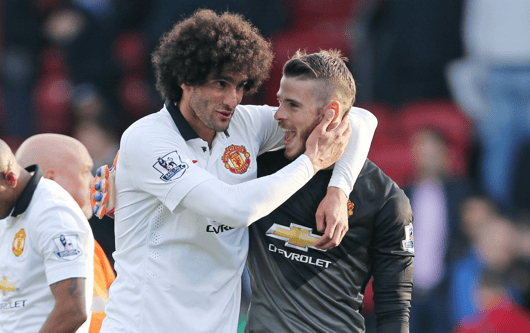 Marouane Fellaini David de Gea Manchester United