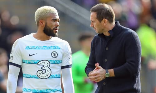 Reece James and Frank Lampard, reunited at Chelsea.