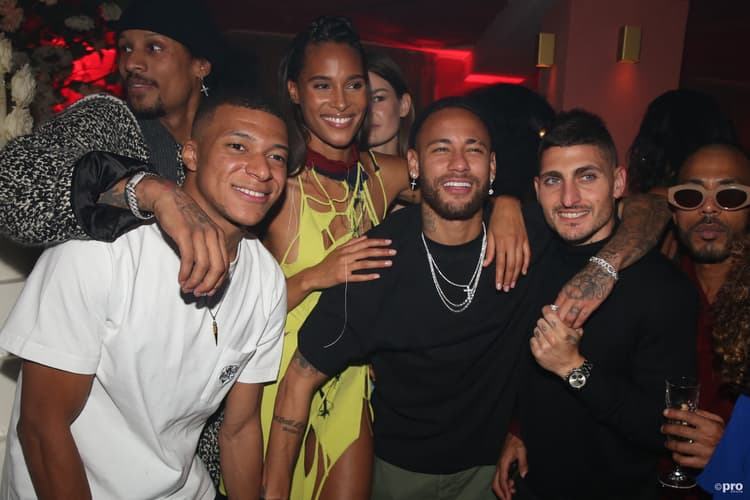 Kylian Mbappe, Neymar and Marco Verratti at Cindy Bruna's 27th birthday party