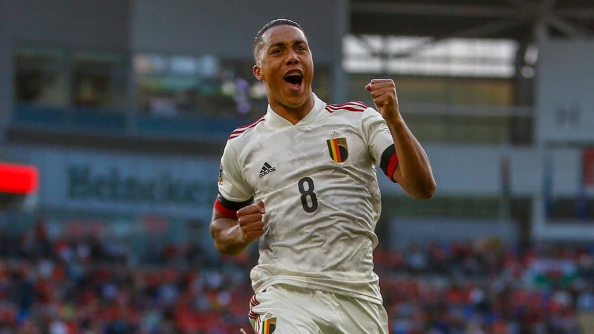 Leicester's Youri Tielemans playing for Belgium in the Nations League