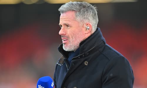Jamie Carragher working for Sky.