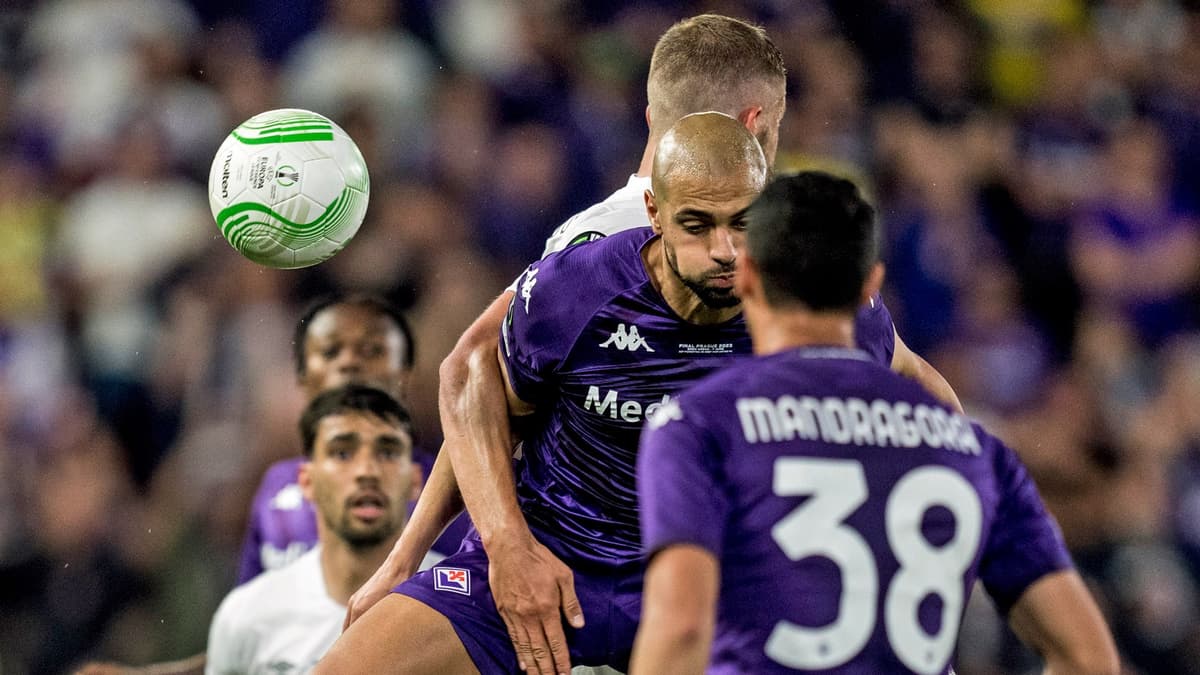 Fiorentina's Sofyan Amrabat against West Ham