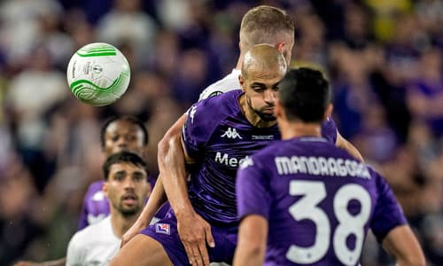 Fiorentina's Sofyan Amrabat against West Ham
