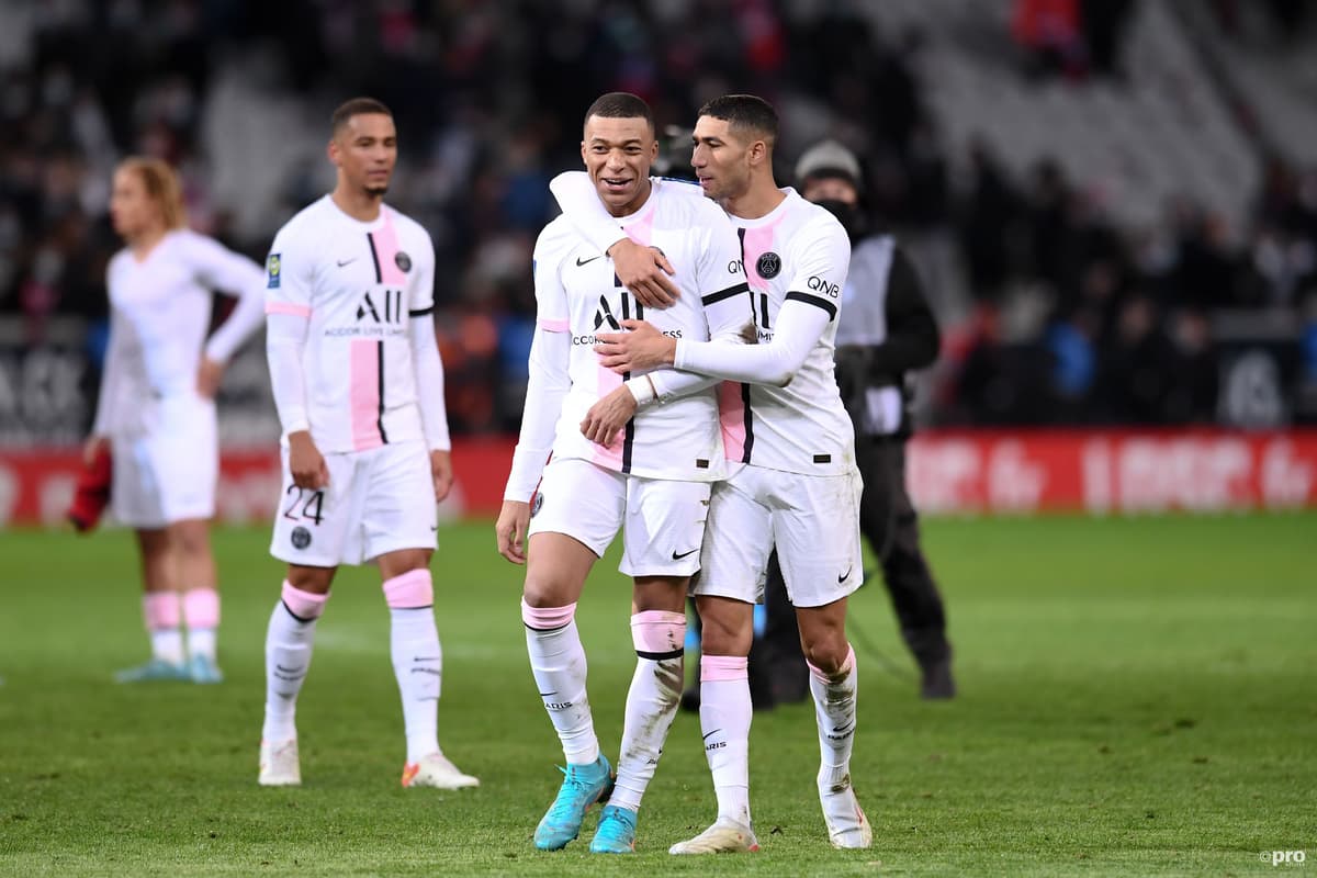 Kylian Mbappe and Achraf Hakimi for PSG, 2021/22