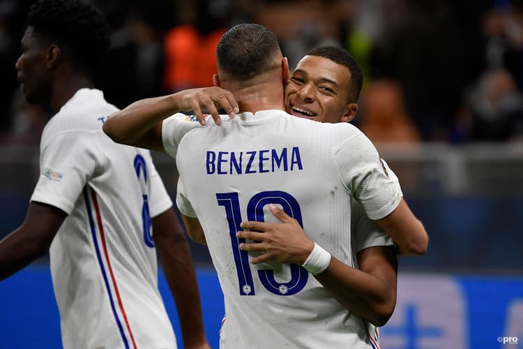 Karim Benzema and Kylian Mbappe, France, UEFA Nations League