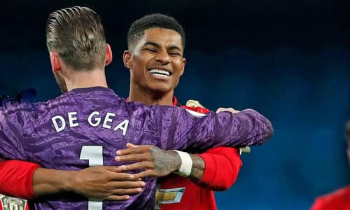 Man Utd teammates De Gea and Rashford