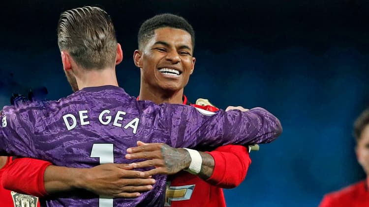 Marcus Rashford and David de Gea