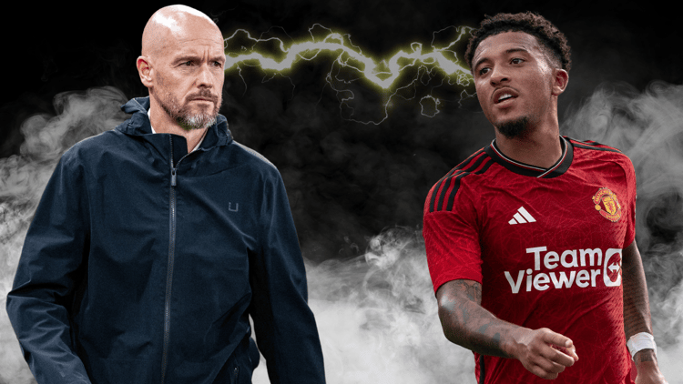 Erik ten Hag and Jadon Sancho