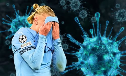 Erling Haaland, Man City, vaccine, virus