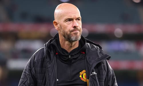 Erik ten Hag on the Man Utd touchline.