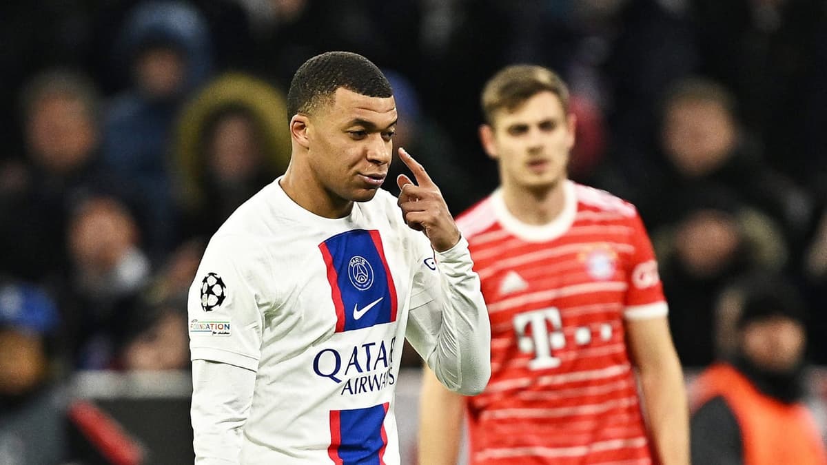 Kylian Mbappe as PSG lost to Bayern in the UCL