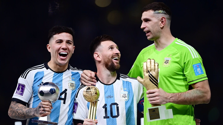 Lionel Messi with Argentina