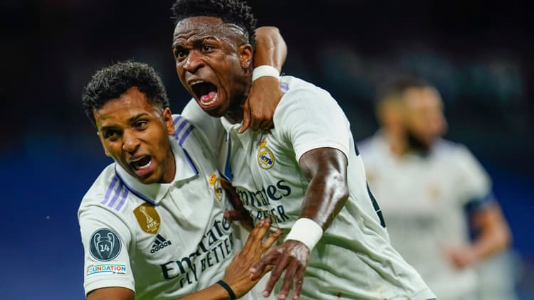 Rodrygo (left) and Vinicius Jr (right)
