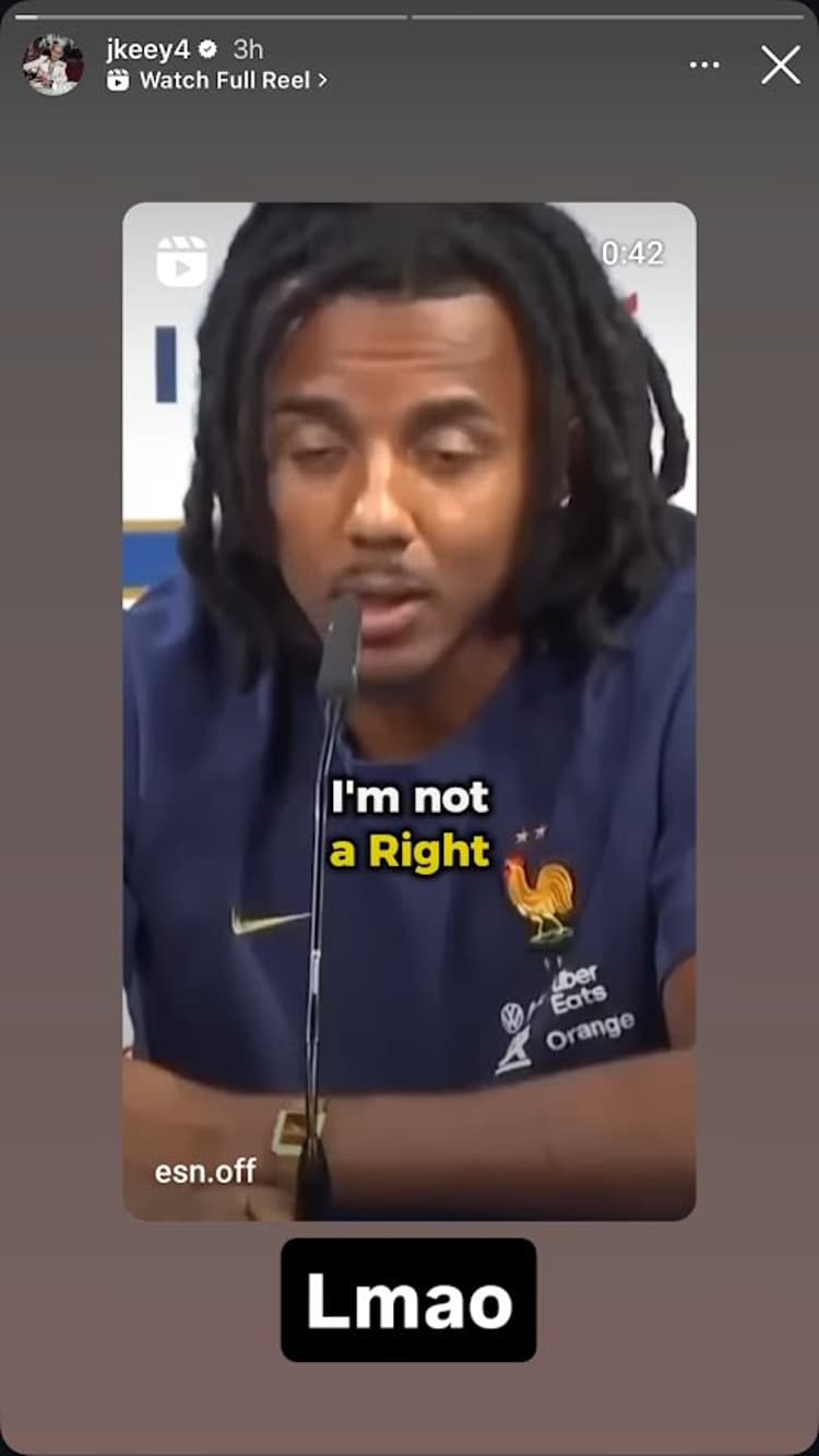 Jules Kounde laughs off his comments about not being a right-back.