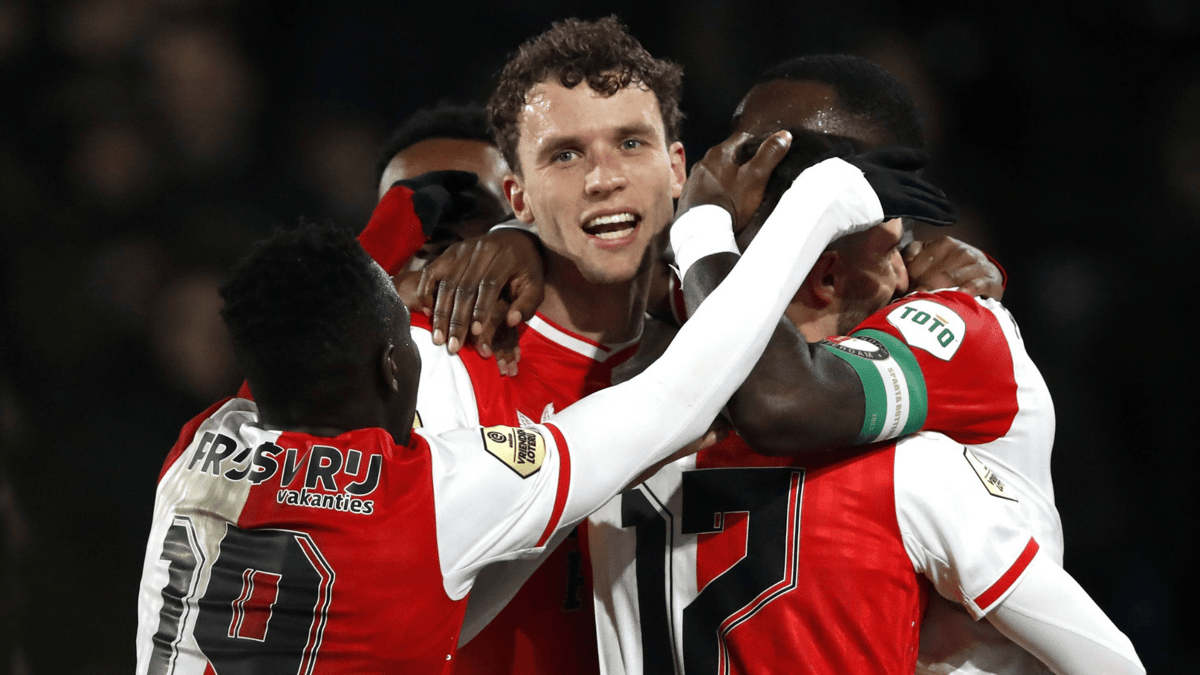 Mats Wieffer, Yankuba Minteh, Luka Ivanusec, Feyenoord
