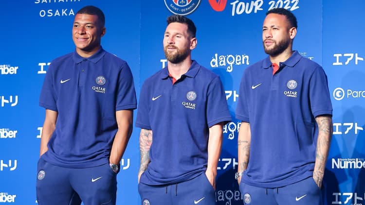 Kylian Mbappe, Lionel Messi and Neymar at PSG