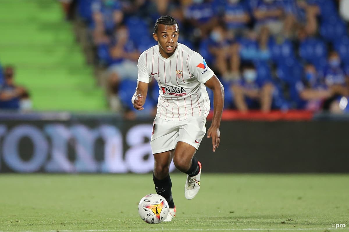 Chelsea transfer target Jules Kounde playing for Sevilla in La Liga