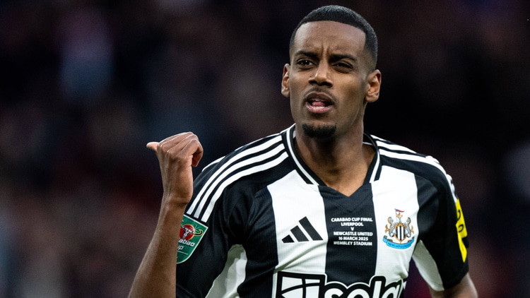 Alexander Isak in het shirt van Newcastle United.