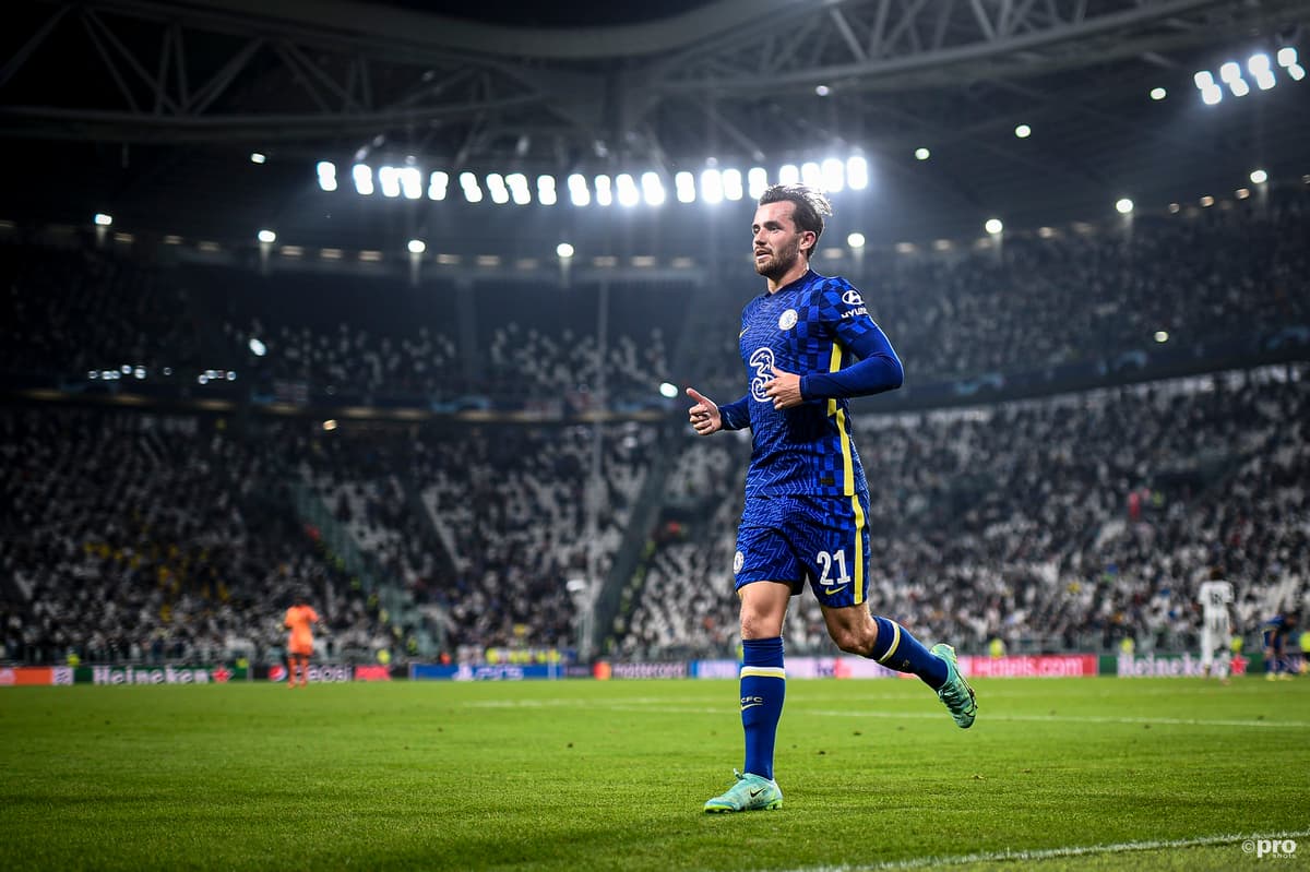 Ben Chilwell playing for Chelsea against Juventus, 2021/22