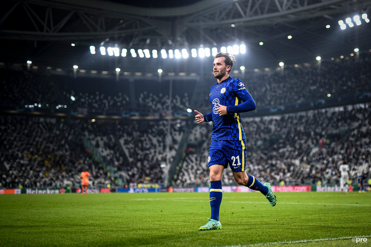 Ben Chilwell playing for Chelsea against Juventus, 2021/22