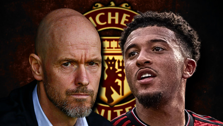 Erik ten Hag and Jadon Sancho