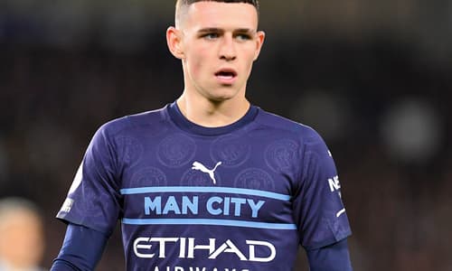 Phil Foden of Manchester City during Premier League match vs Brighton