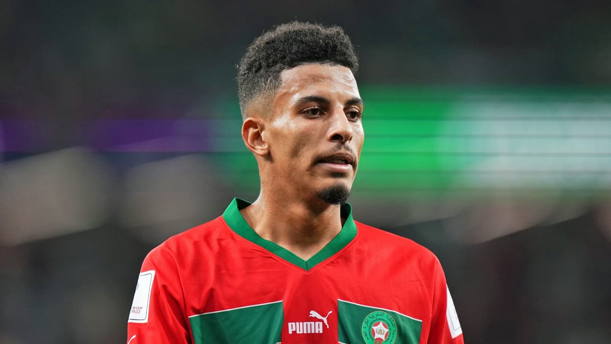 Azzedine Ounahi in action for Morocco.