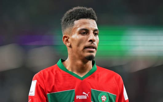 Azzedine Ounahi in action for Morocco.