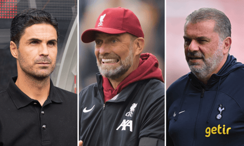 Mikel Arteta, Jurgen Klopp, Ange Postecoglou
