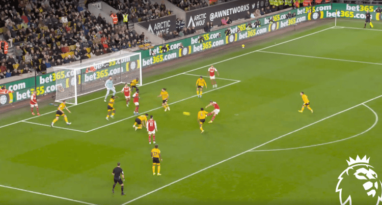 Odegaard attacks space to score