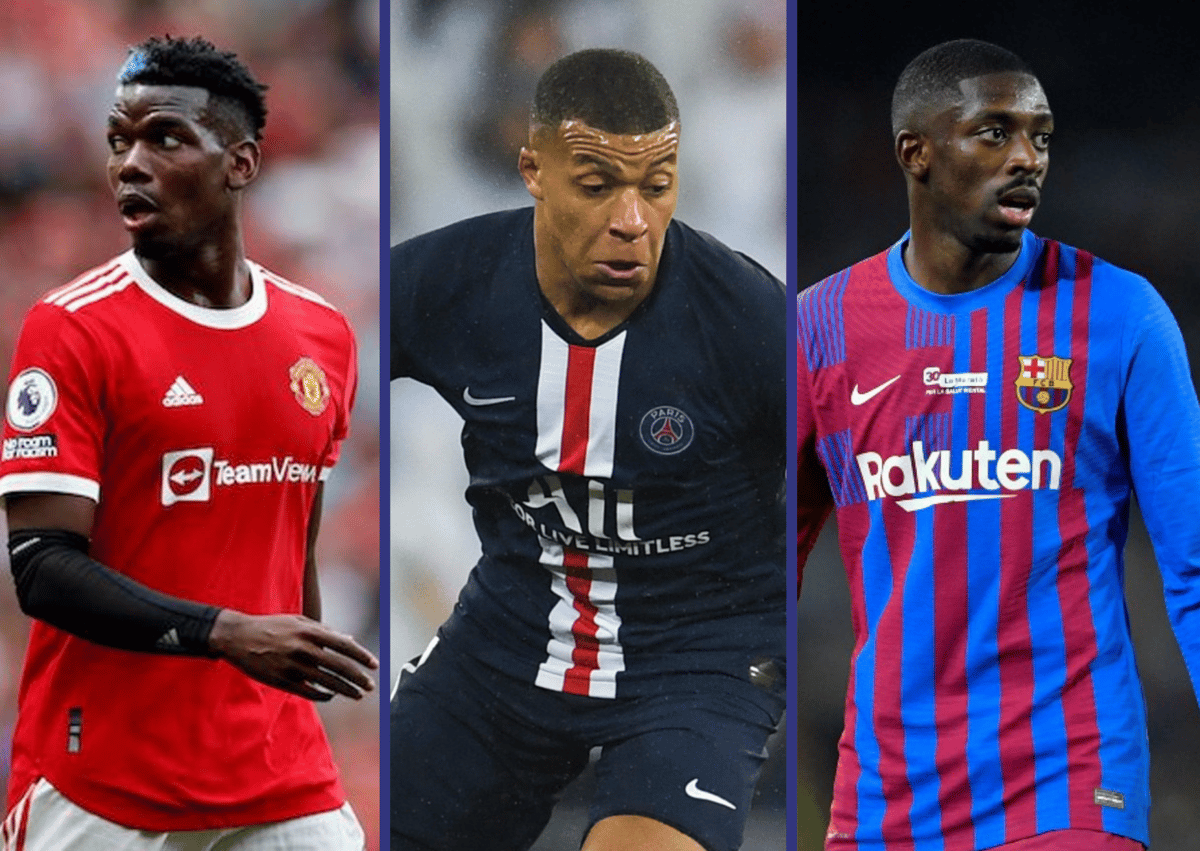 Paul Pogba, Kylian Mbappe, Ousmane Dembele