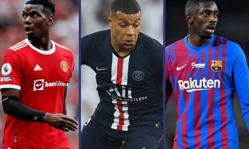 Paul Pogba, Kylian Mbappe, Ousmane Dembele
