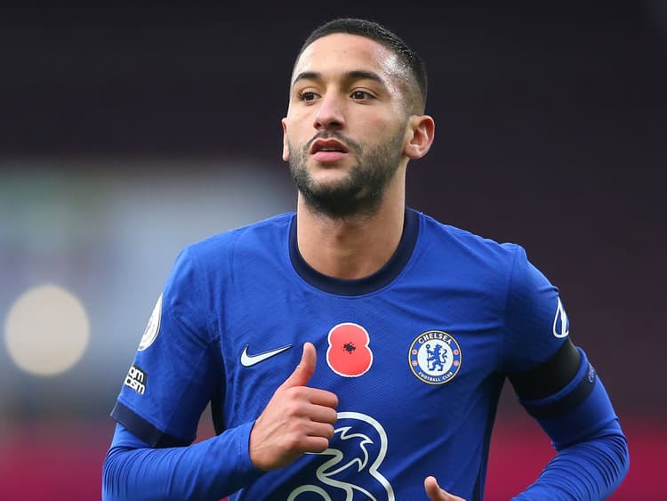 Ziyech has failed to score in the Premier League or Champions League this season
