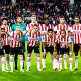 PSV-elftalfoto tegen Arsenal