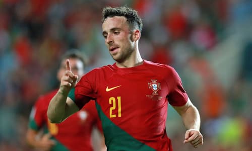 Diogo Jota playing for Portugal.