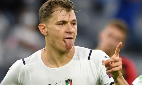 Nicolo Barella scores for Italy v Belgium, Euro 2020