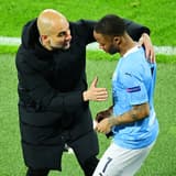 Pep Guardiola and Raheem Sterling, Man CIty