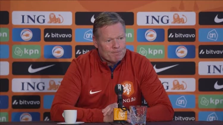 Ronald Koeman sprak op de persconferentie onder meer over de keeperskwestie.