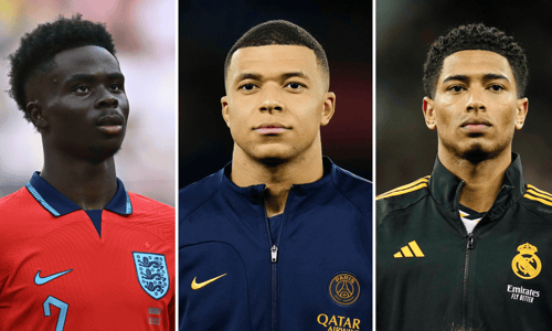 Bukayo Saka, Kylian Mbappe, Jude Bellingham, 2023/24